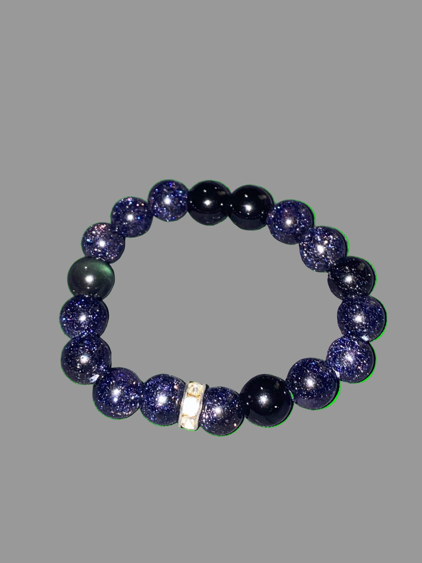 Blue Goldstone and Obsidian
