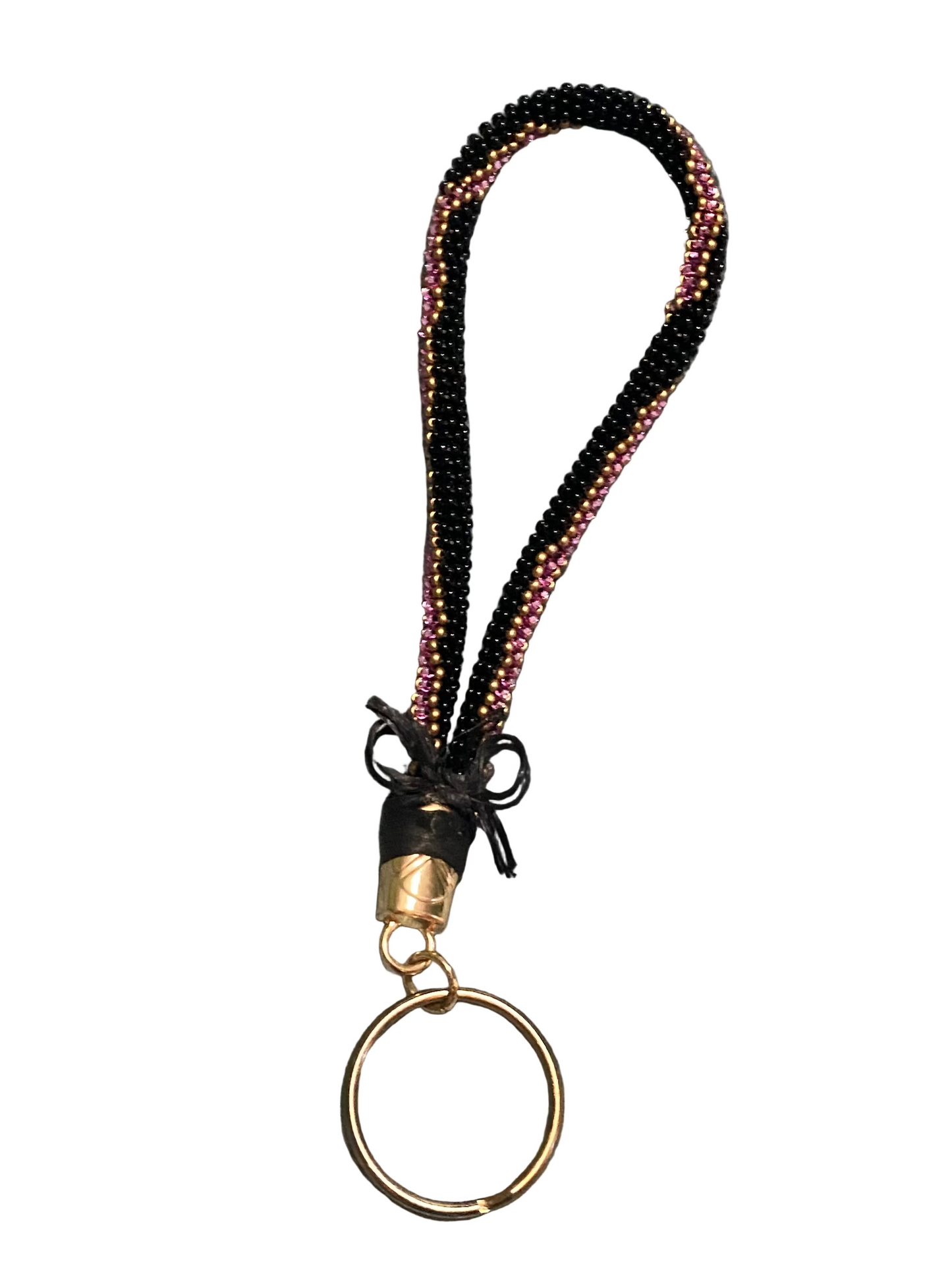 Pink black Keychain