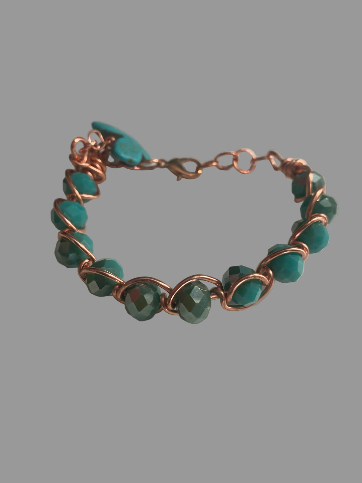 Turquoise glass bead